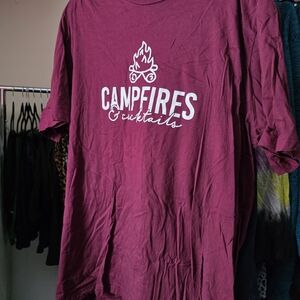 Bella Canvas Maroon Campfires & Cocktails Tee